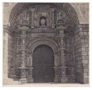 Bolivian Door, 1960s, Black and White Photograph