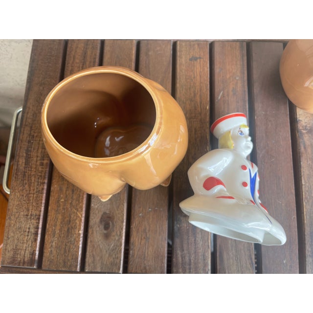 Art Deco Pottery Guild “Happy Jack” Sailor Boy Cookie Jars - Pair For Sale - Image 4 of 5