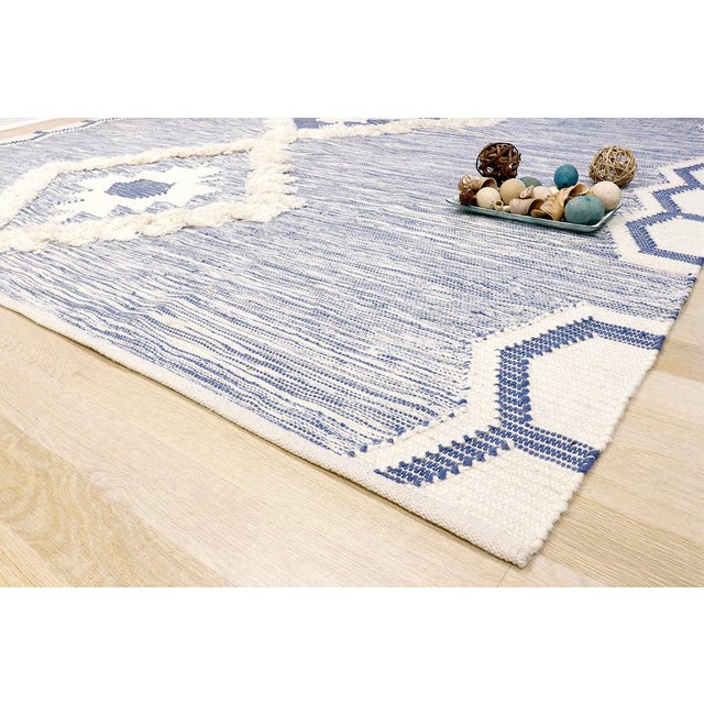 Traditional Pasargad Home Santa Fe Ivory Wool Area Rug, 9' 0'' X 12' 0'' For Sale - Image 3 of 6