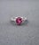 0.60 Ct Natural Pink Sapphire & Diamond Ring, Size 4.5 For Sale - Image 4 of 10