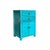 2000 - 2009 Distressed Crack Peeling Turquoise Blue 2 Drawers End Table Nightstand For Sale - Image 5 of 5