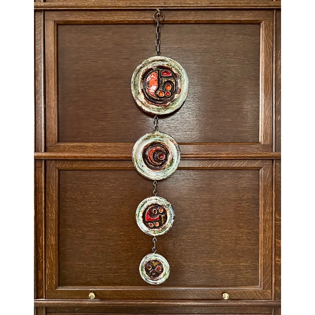 Brutalist Sculptural Glazed Ceramic Art Wall Relief from Ruscha, West Germany, 1960s For Sale - Image 17 of 18