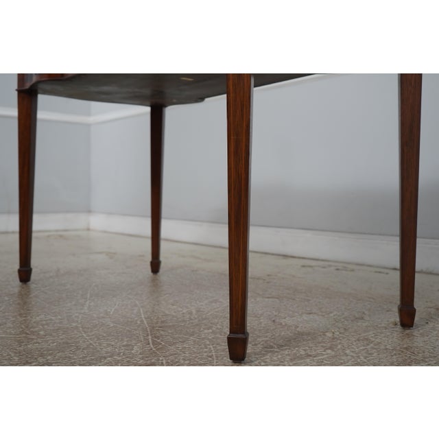 Maitland Smith Leather Top Games Table For Sale - Image 13 of 18