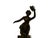 Stone Art Deco Victorian Style Stage Girl Dancer Bronze Figurine Marble Base For Sale - Image 7 of 9