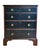 Late 18th c. English Georgian period low chest of drawers, cleverly reconfigured into an inconspicuous bar cabinet. Top...