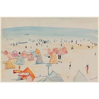 Vintage French Beach Print, Coastal Wall Art by Albert Marquet - 12" X 8" For Sale
