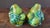 Green 1960s Inarco E2604 Green Majolica-Style Fruit Salt and Pepper Shakers — Pair For Sale - Image 8 of 14