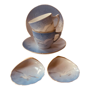 Paris Flea Market Treasure Bing & Grøndahl Seagull Tea Set - Hand-Painted Danish Coastal Classic