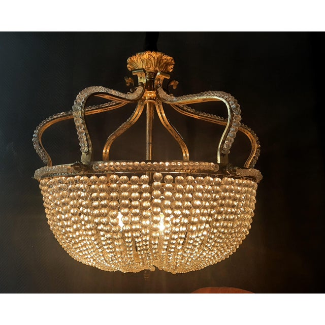Large Parisian Chandelier in Gilded Bronze, 1890s For Sale - Image 11 of 11