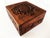 Brown Hand-Carved Mahogany Box, 1950s For Sale - Image 8 of 12