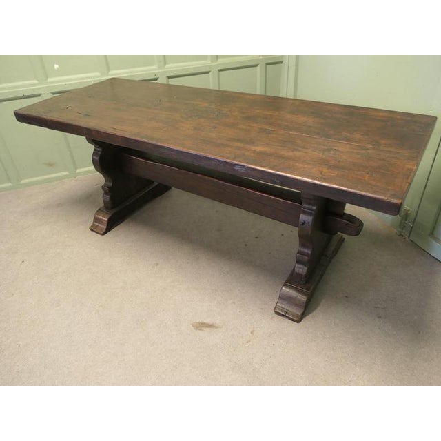 French Country Oak Refectory Table For Sale - Image 6 of 8