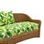 Mid 20th Century Vintage Basket Wave Sofa With Custom Banana Leaf Cushions For Sale - Image 5 of 7