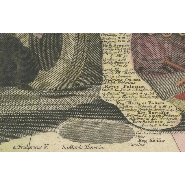 European Monarchies with Heraldry and Imperial Regalia, 1740, Paper For Sale - Image 4 of 9