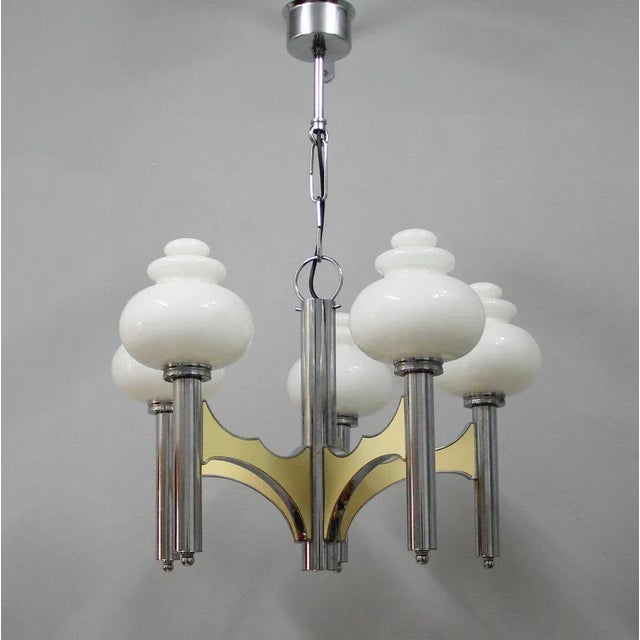 Italian Chandelier, 1970s For Sale - Image 3 of 6