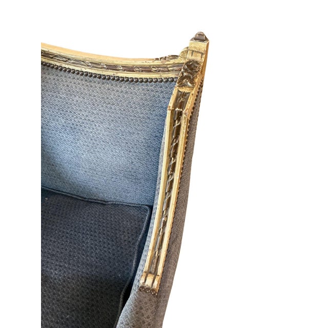 Blue Circa 1890’s Napoleon III Arm Chair For Sale - Image 8 of 15