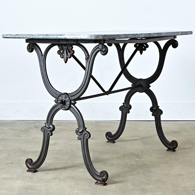 French 19th Century Marble Top Bistro Table For Sale - Image 4 of 11