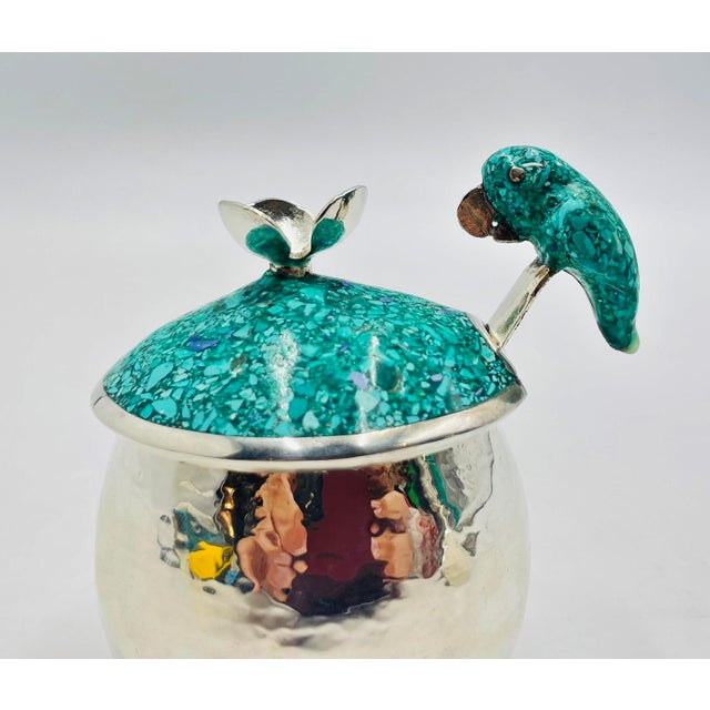 1960s Taxco Parrot Creamer Sugar Spoon Set Mexican Silversmithing - 3pcs For Sale - Image 17 of 18