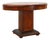 Art Deco Oval Side Table in Walnut with Marble Top from De Coene, Belgium, 1925 For Sale
