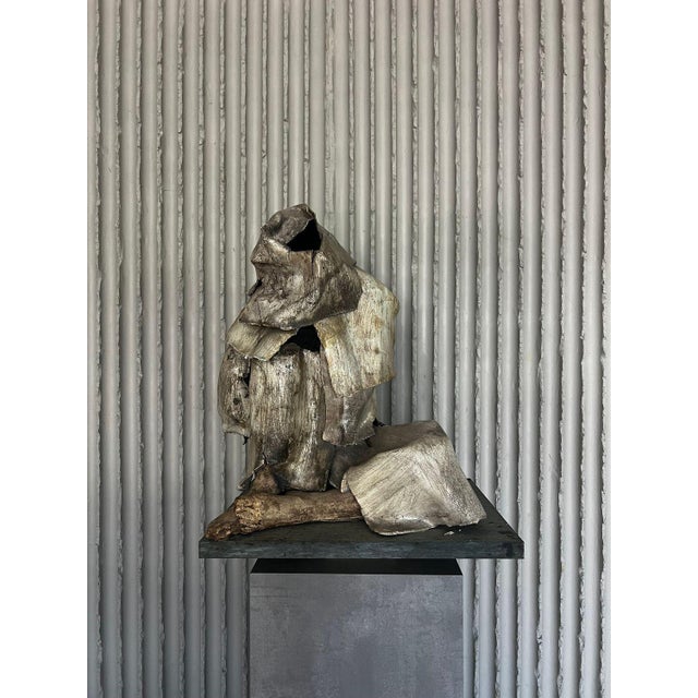 Belgian School Artist, Large Sculpture of Seated Figure, 20th Century, Ceramic For Sale - Image 18 of 18