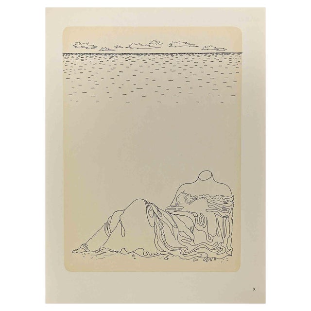 Emmanuel Peillet, Female Statue, Phototype Print, 1970s For Sale