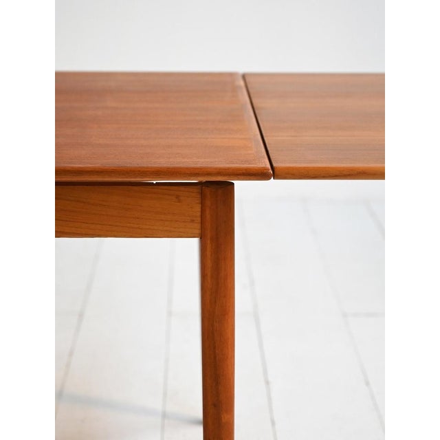 Brown Extendable Teak Table, 1960s For Sale - Image 8 of 13