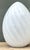 Vintage Italian Swirl Glass Egg Lamp After Murano For Sale - Image 9 of 12
