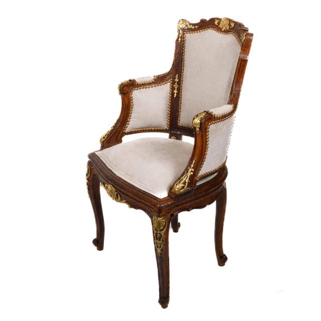French Early 20th Century Antique French Louis XVI Parlor Chair For Sale - Image 3 of 7