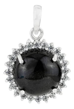 11.55 Ct Black Star Pendant Halo Zircon in 925 Sterling Silver for Her