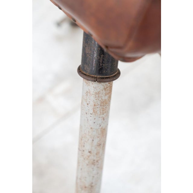 Metal Gymnastics Horse in Leather and Metal, 1950s For Sale - Image 7 of 18