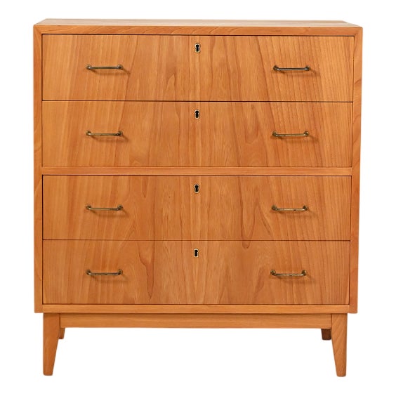 Scandinavian Elm Chest of Drawers, 1950s For Sale