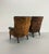 Contemporary Vintage Bernhardt Leather and Cowhide Wingback Chairs - Pair For Sale - Image 3 of 8