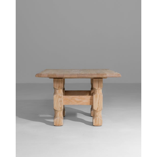 1970s French Brutalist Oak Coffee Table For Sale - Image 16 of 18