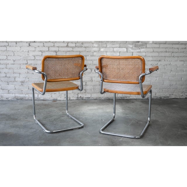 Vintage Marcel Breuer 'Cesca' Attributed Armchairs - A Pair For Sale - Image 13 of 15
