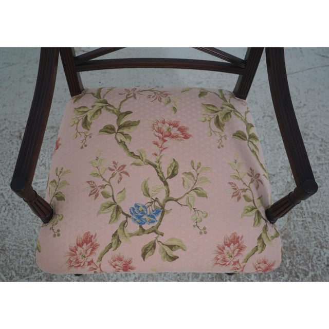 Set of 8 Antique Sheraton Mahogany Dining Room Armchairs For Sale - Image 12 of 18