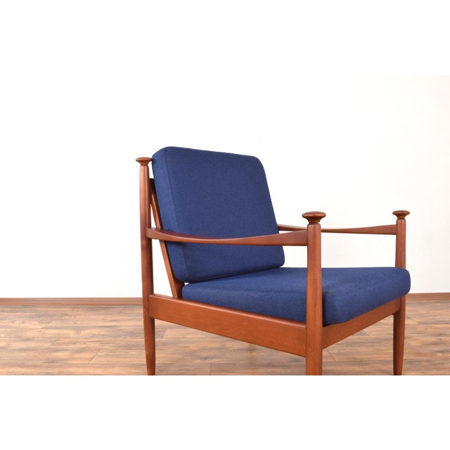 Blue Mid-Century Modern Danish Lounge Chair, 1960s For Sale - Image 8 of 12
