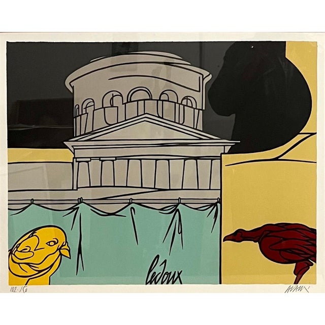Postmodern Valerio Adami, Italian Post Modern Pop Art Lithograph Silkscreen Valerio Adami Galerie Maeght, c.1975-1985 For Sale - Image 3 of 12