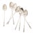 Set of 8 Arts & Crafts Sterling Silver Tea Spoons Signed Whiting Manufacturing For Sale