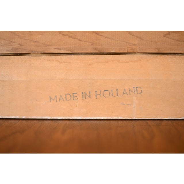 Large Mid Century Brutalist Style Paris Bridge Scene Painting For Sale - Image 11 of 12