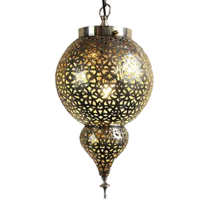 Vintage Nickel Serouj Moroccan Pendant Light