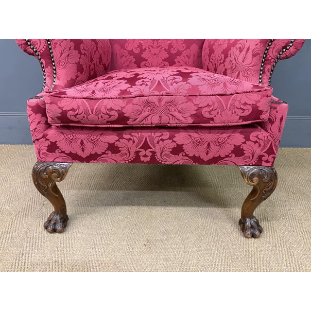 Antique Wing Chairs in Walnut, 1895 For Sale - Image 4 of 15