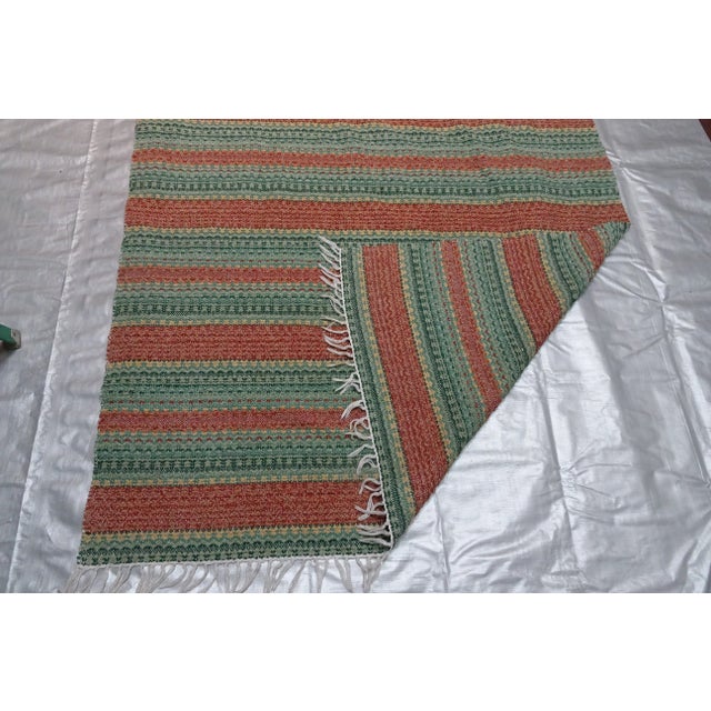 Rag Rug Swedish Mid Century Vinyl For Sale In Miami - Image 6 of 8