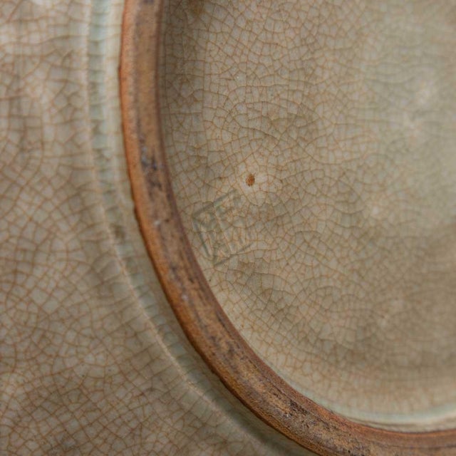 Japanese Mashiko Pottery Plate With Mingei Bird Motif, 1950s For Sale - Image 12 of 12