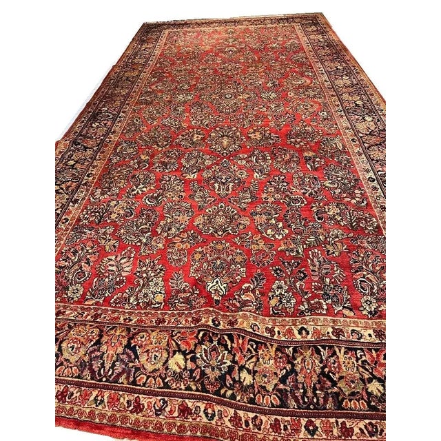 1920s Antique Persian Sarouk Rug For Sale In Washington DC - Image 6 of 9