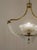 Gold Vintage Italian Art Deco Brass Chandelier with Glass Leaves attributed to Ercole Barovier for Barovier&Toso, 1940s For Sale - Image 8 of 14