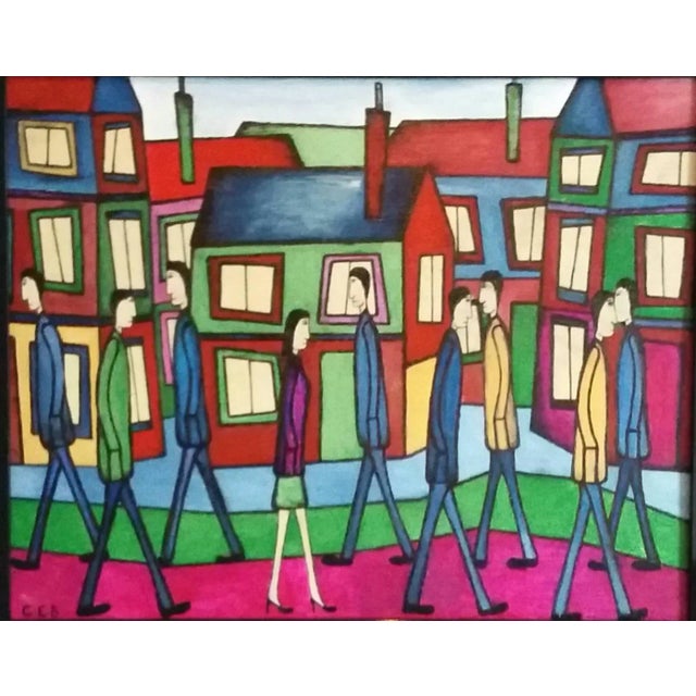 Christopher Barrow . Oil on board with good contemporary black wood frame. Image 16" x 20" Framed 22" x 26"