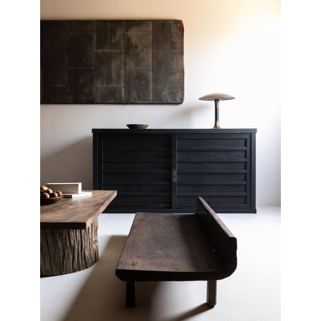 This exceptional Japanese mizuya tansu dates to the Meiji period, circa 1860s to 1900s, and is crafted from solid cedar...