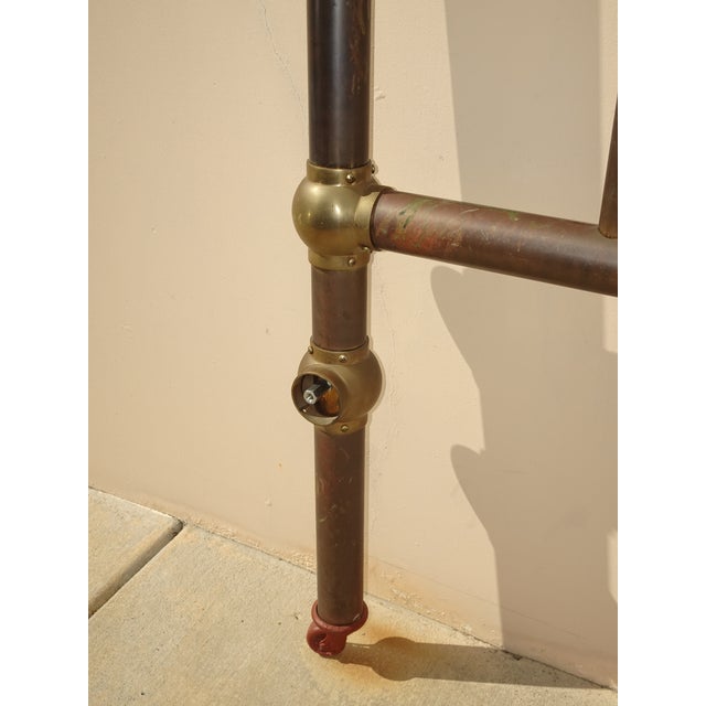 Antique Brass Bed Frame Headboard Footboard & Rails ~ French Country For Sale - Image 10 of 17