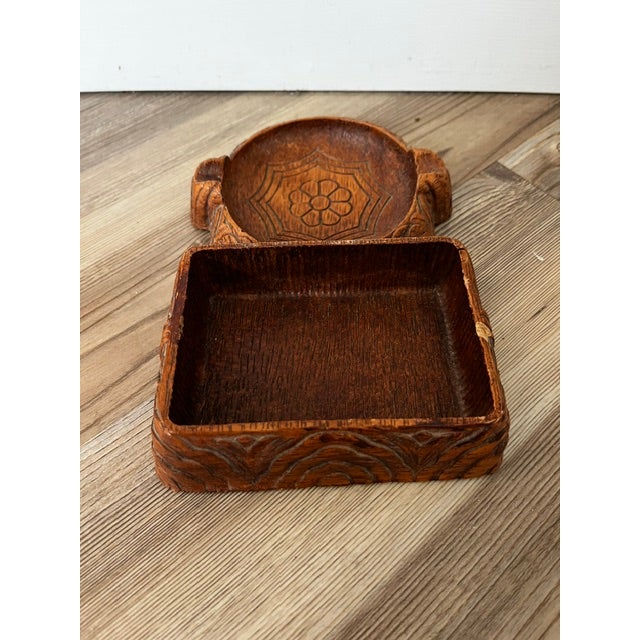 Vintage Mid-Century Modern Syroco Cigarette Box With Ashtray For Sale - Image 4 of 10