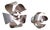 Space Age Chrome Metal Wall Sconces, 1970s, Set of 2 For Sale