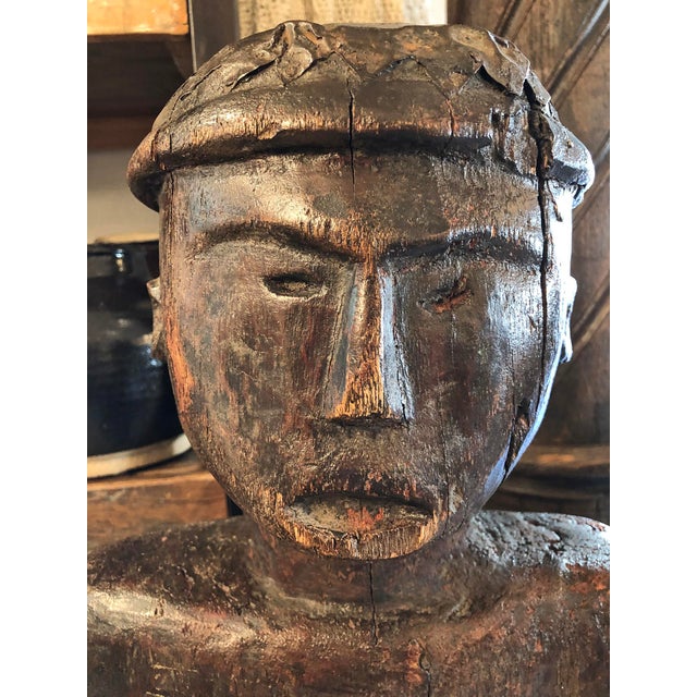 Tribal Antique Hemba Ancestor Figure Sculpture For Sale - Image 3 of 4
